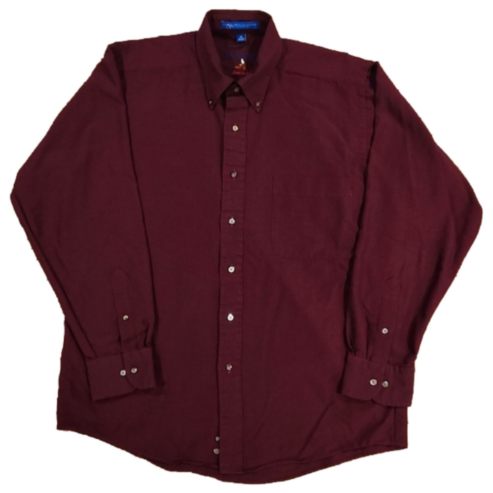 𝅺G.H. Bass & Co Maroon Button-Up Shirt